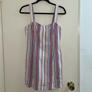 Pink and white striped size M dress